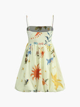 Ballonkleid mit Vintage-Print